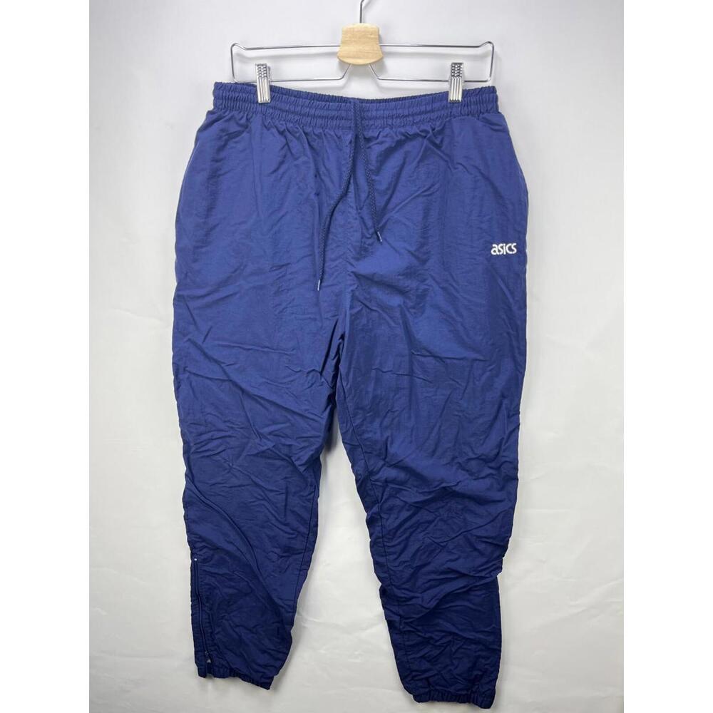 Vintage 90s Asics Windbreaker Track Pants Lined Large